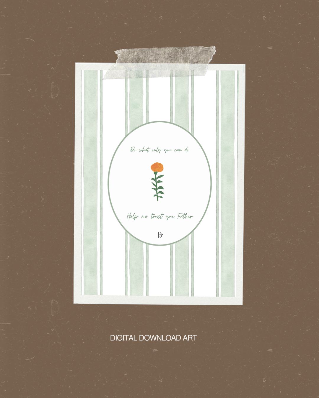 “Only You Can” Digital Art Print | Marigold from 1 of 100 Series