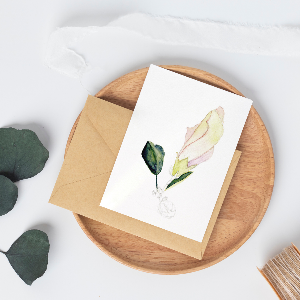 Bloom Greeting Card Frameable Floral Art