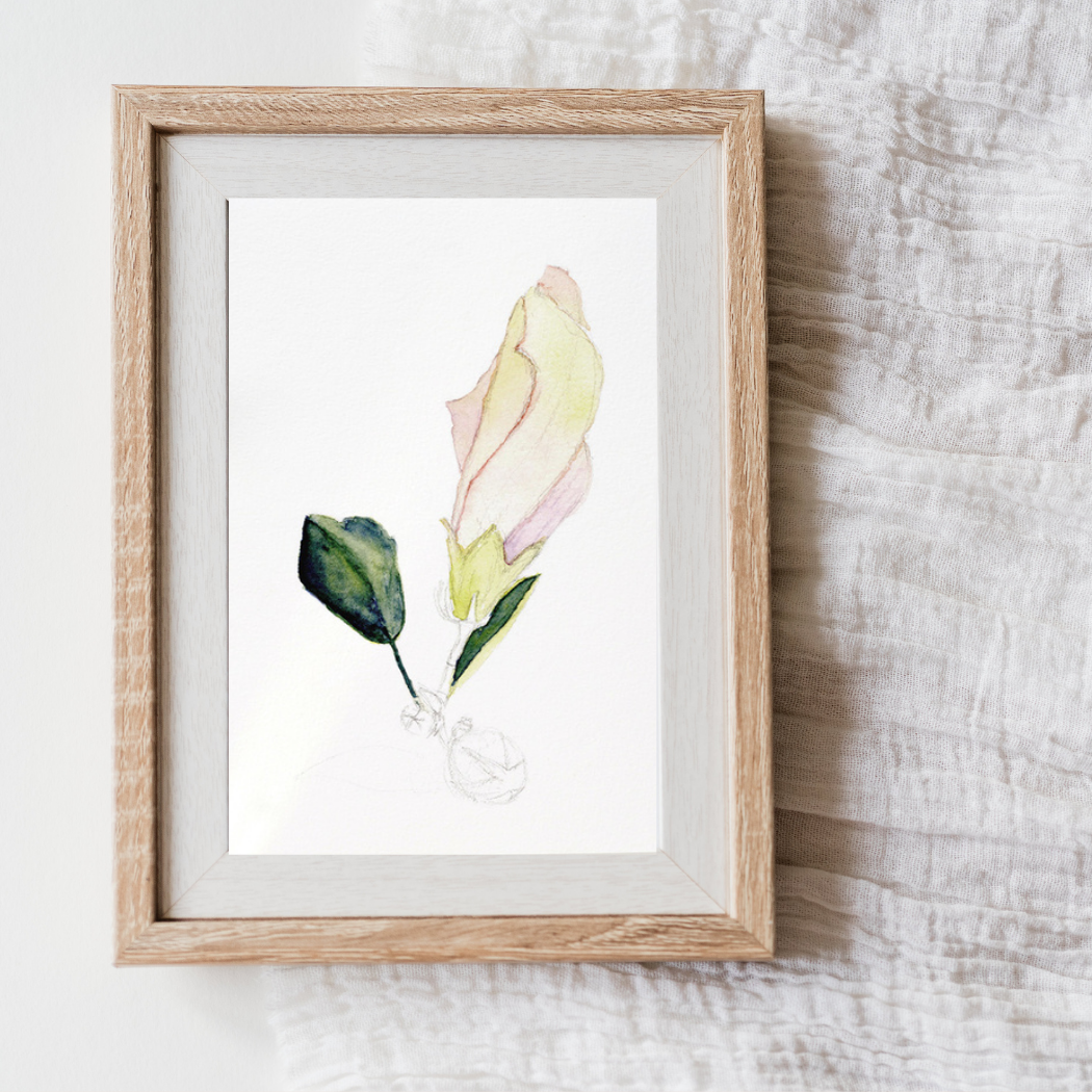 Frameable Bloom Greeting Card Floral Art for Healing Hope