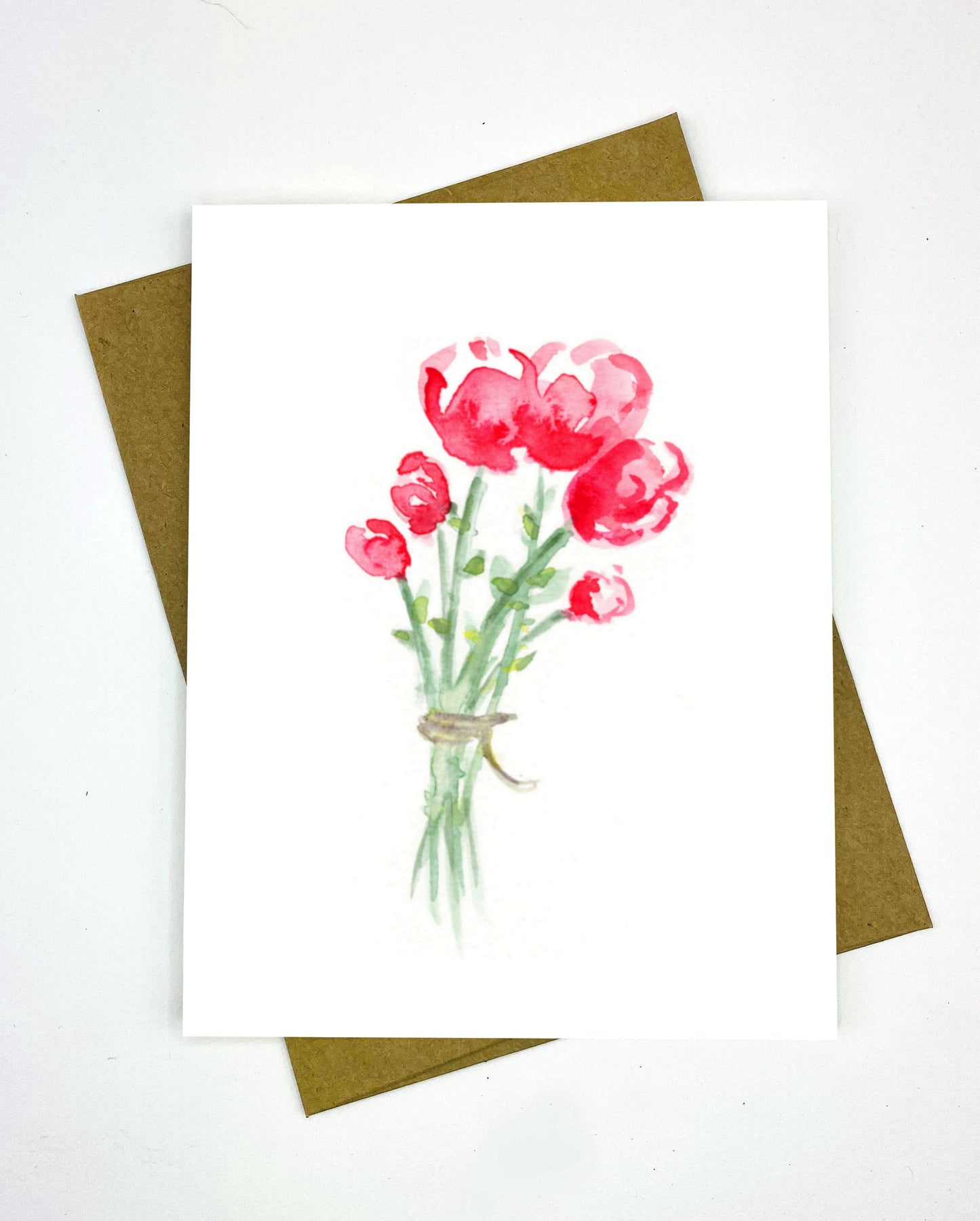 Floral watercolor card for romantic gestures and birthday wishes