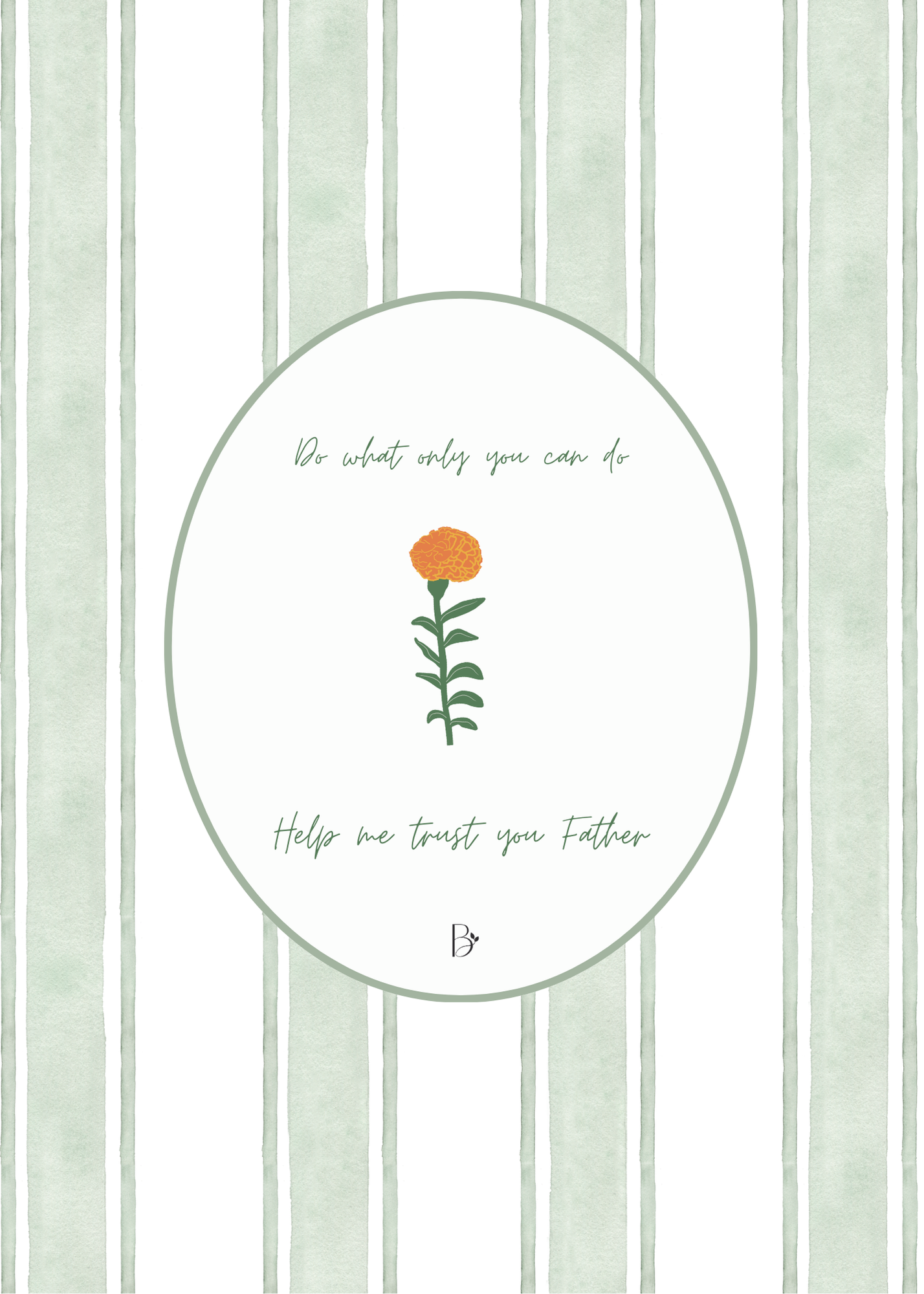 “Only You Can” Digital Art Print | Marigold from 1 of 100 Series