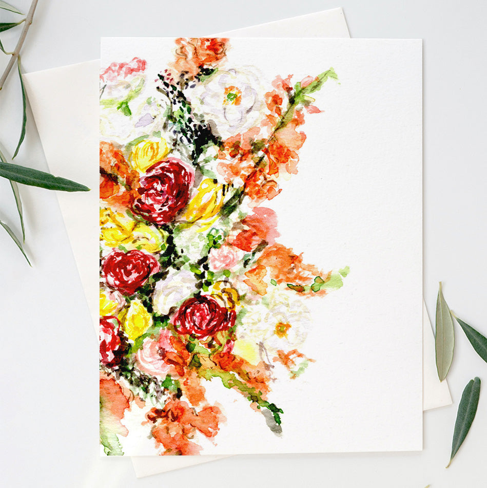 Vibrant floral card for expressing pride and positivity