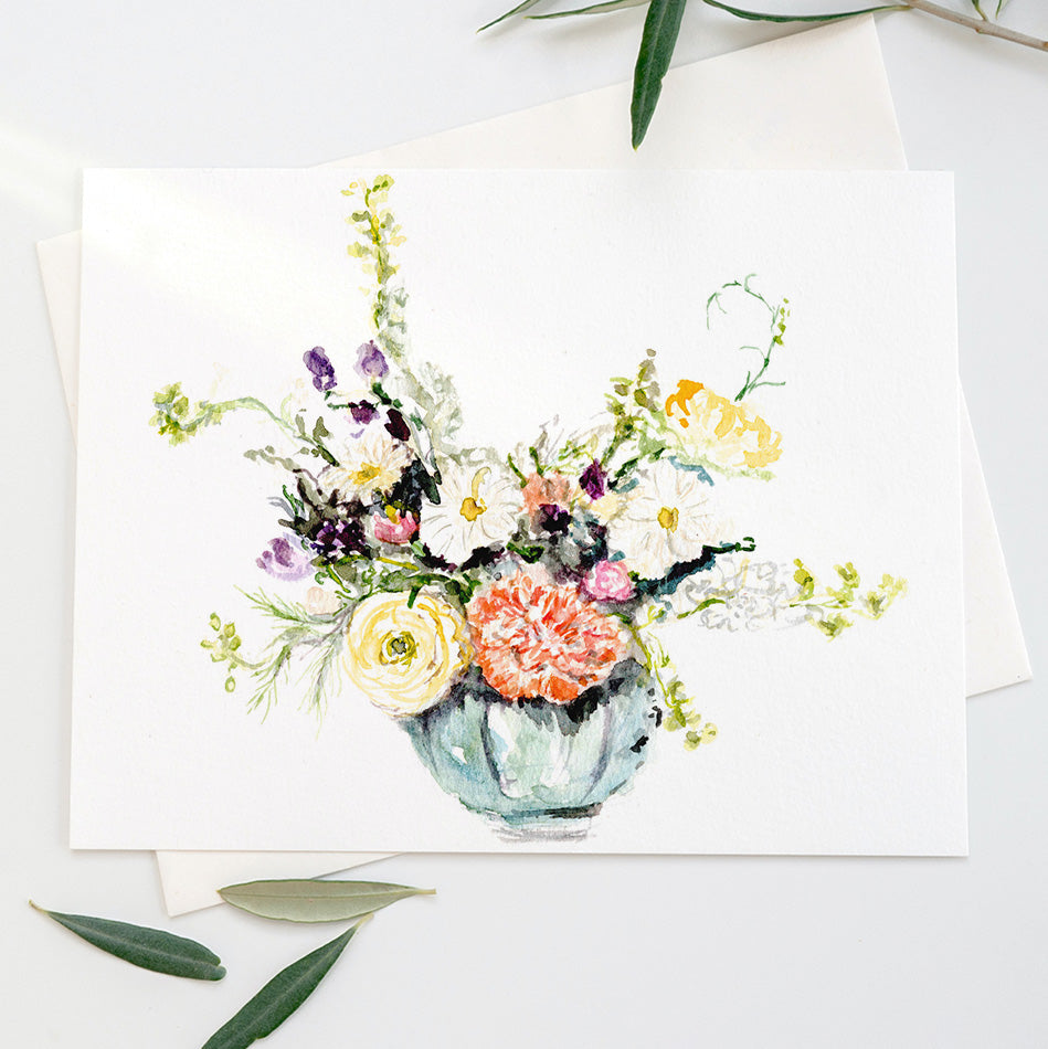 Vintage Blooms Greeting Card – Inspired by Calista Florals