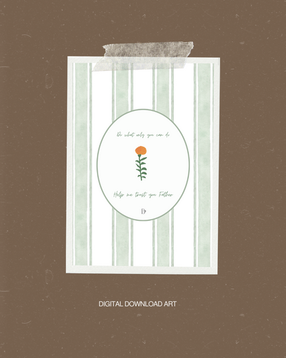 “Only You Can” Digital Art Print | Marigold from 1 of 100 Series