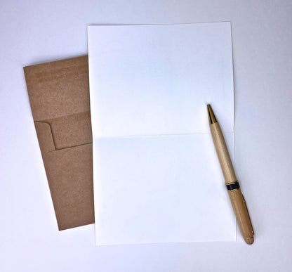 A2 floral greeting card