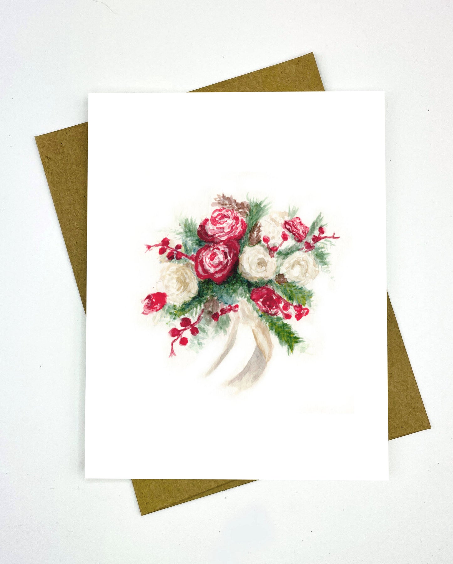 Anna Floral Bouquet Watercolor Card | Hand Painted Design (Digital Download)