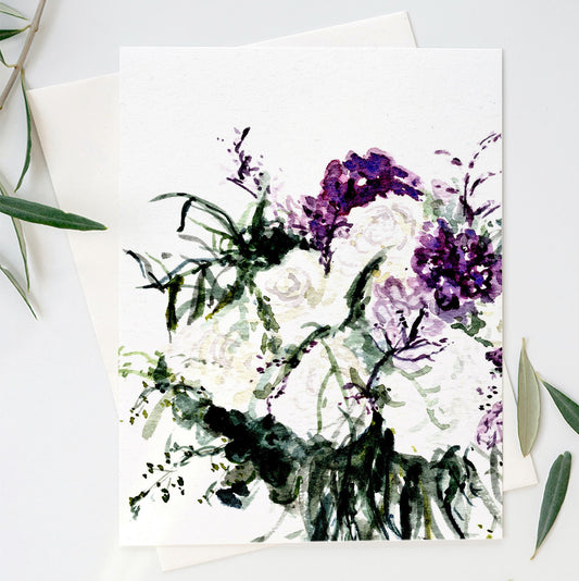 Elegant Wedding Greeting Card – A Timeless Floral Tribute to Love