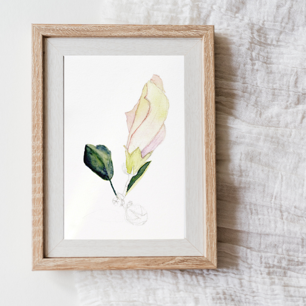 Frameable Bloom Greeting Card Floral Art for Healing Hope