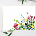 Handcrafted watercolor floral card