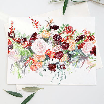 Inspired floral greeting card