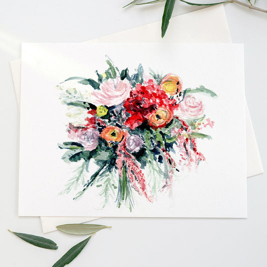Intentional Blooms Greeting Card – A Frameable Floral Card for Meaningful Moments