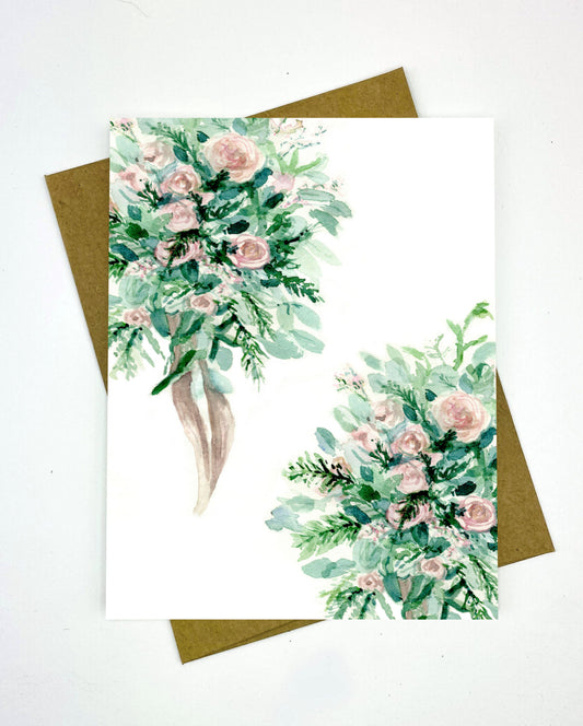 Joy Bouquet | Watercolor Bouquet Printable Card | Hand Painted Design | Blank Digital Greeting Card | INSTANT Download