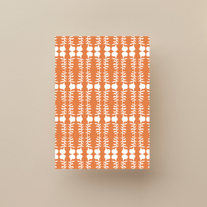 Marigold Print No 3 Greeting Card  – Handcrafted Floral Art Card – Perfect for Framing – A2 Stationery – Floral Collection