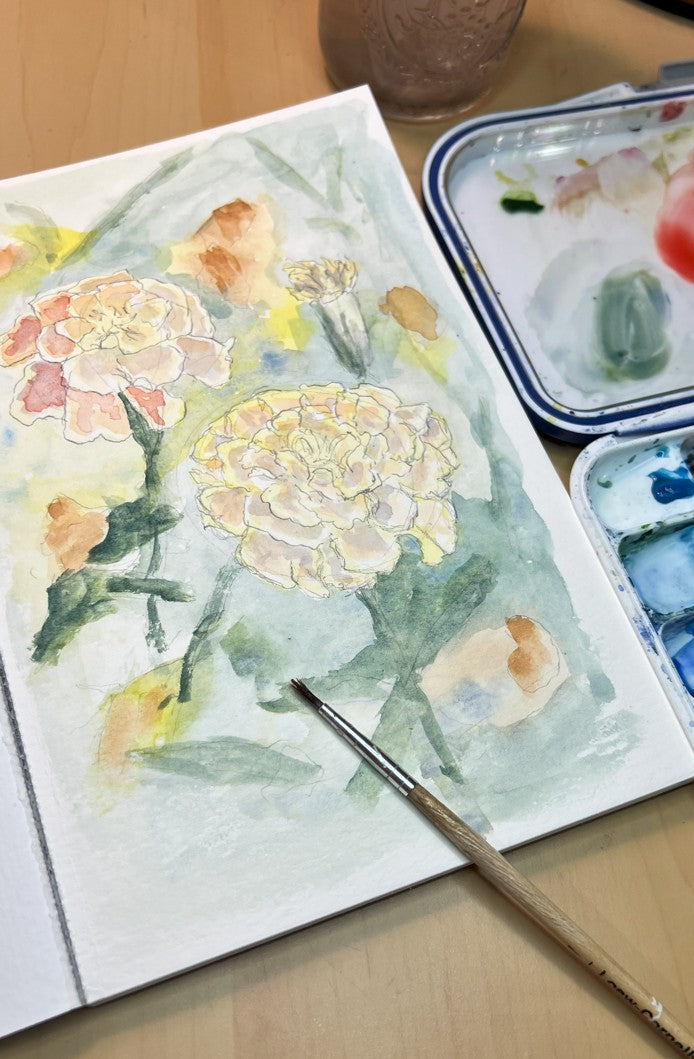 Process of the Original Marigold Painting