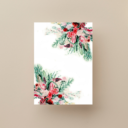 Spring Bloom Art Card – Floral Greeting Card on Linen Cardstock