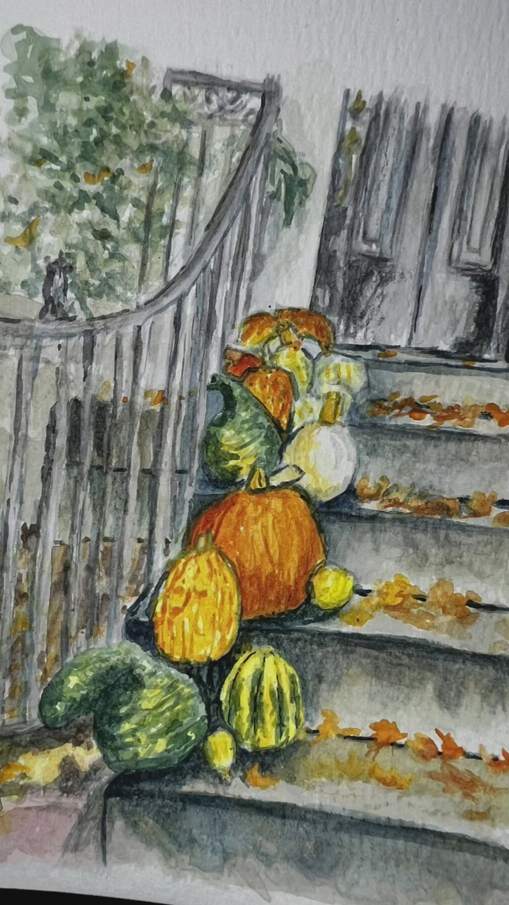 Fall Porch in the City
