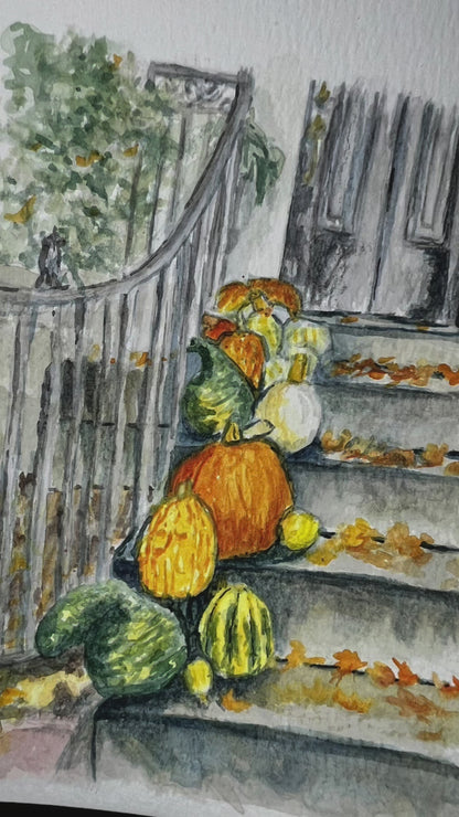 Fall Porch in the City