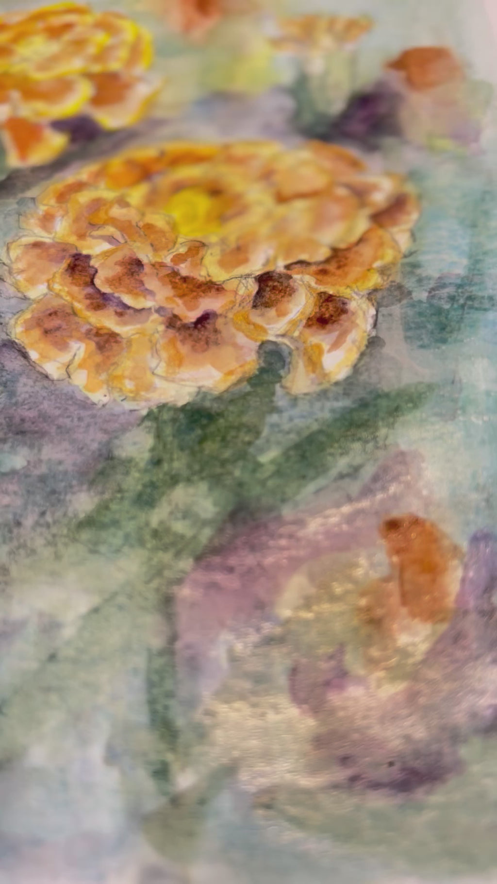 Video of Original Marigold Painting