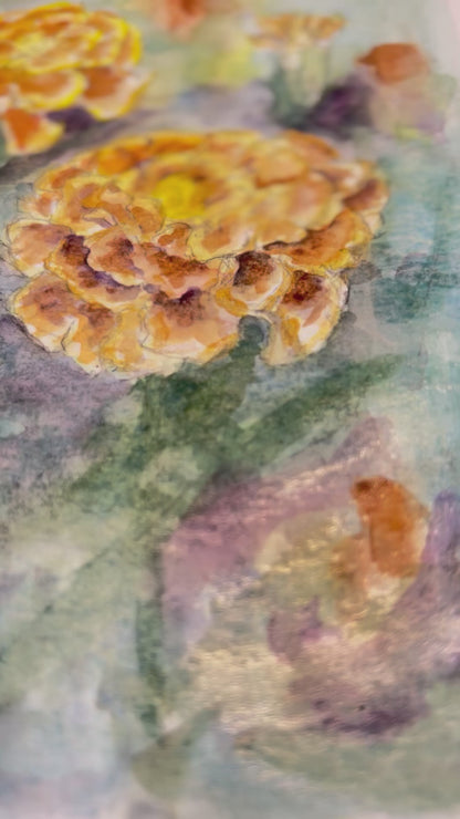 Video of Original Marigold Painting