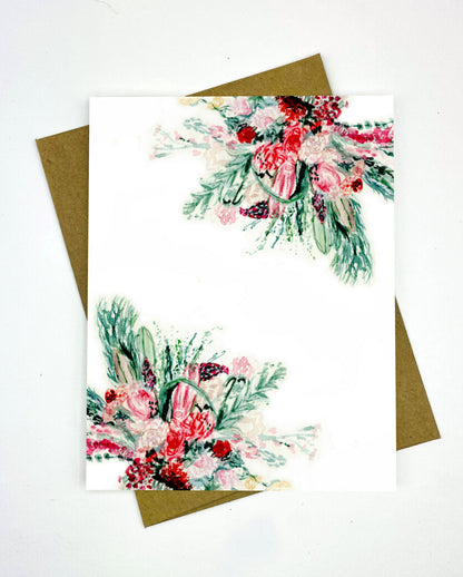 Spring Beauty Bouquet | Watercolor Printable Card | Hand Painted Design | Blank Digital Greeting Card | INSTANT Download