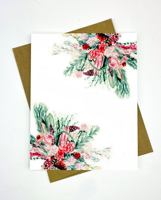 Spring Beauty Bouquet | Watercolor Printable Card | Hand Painted Design | Blank Digital Greeting Card | INSTANT Download